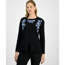 カスパー レディース ニット&セーター アウター Women's Open-Front Embroidered Cardigan, Petite & Regul...