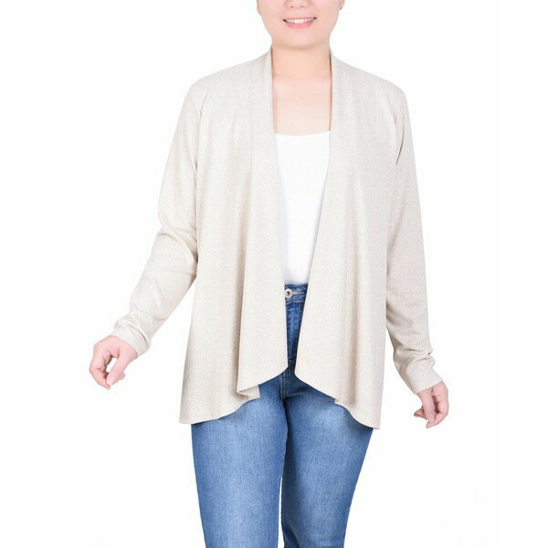 ニューヨークコレクション レディース ニット&セーター アウター Petite Long Sleeve Swing Cardigan S..