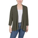 ニューヨークコレクション レディース ニット&セーター アウター Women's 3/4 Sleeve Solid Cardigan Grape Leaf