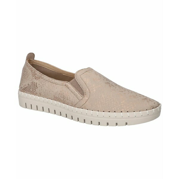 イージーストリート レディース スニーカー シューズ Women's Fresh Slip On Sneakers Champagne Snake