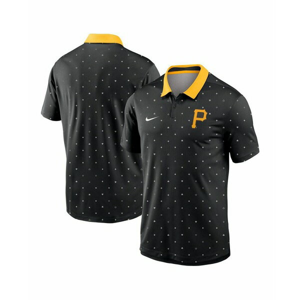 ナイキ メンズ シャツ トップス Men's Black Pittsburgh Pirates Legacy Icon Vapor Performance Polo Shirt Black, Gold