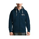 アンティグア メンズ パーカー・スウェットシャツ アウター Men's College Navy Seattle Seahawks Victory Full-Zip Hoodie Navy(4)