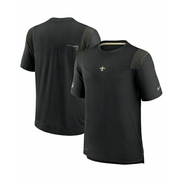 ナイキ メンズ シャツ トップス Men's Black New Orleans Saints Sideline Player UV Performance T-shirt Black