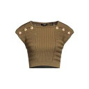 【送料無料】 バルマン レディース Tシャツ トップス Tops Green