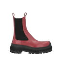 【送料無料】 ジル・サンダー レディース ブーツ シューズ Ankle boots Red