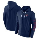 ファナティクス メンズ パーカー・スウェットシャツ アウター Minnesota Twins Fanatics Branded Offensive Line Up Lightweight FullZip Hoodie -