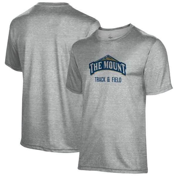 プロスフィア メンズ Tシャツ トップス Mount St. Mary's Mountaineers Track & Field Name Drop TShirt Gray