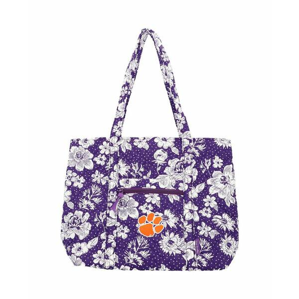 ベラブラッドリー レディース トートバッグ バッグ Women's Clemson Tigers Rain Garden Vera Tote Bag Purple