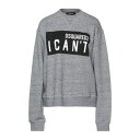 【送料無料】 ディースクエアード レディース パーカー・スウェットシャツ アウター Sweatshirts Grey