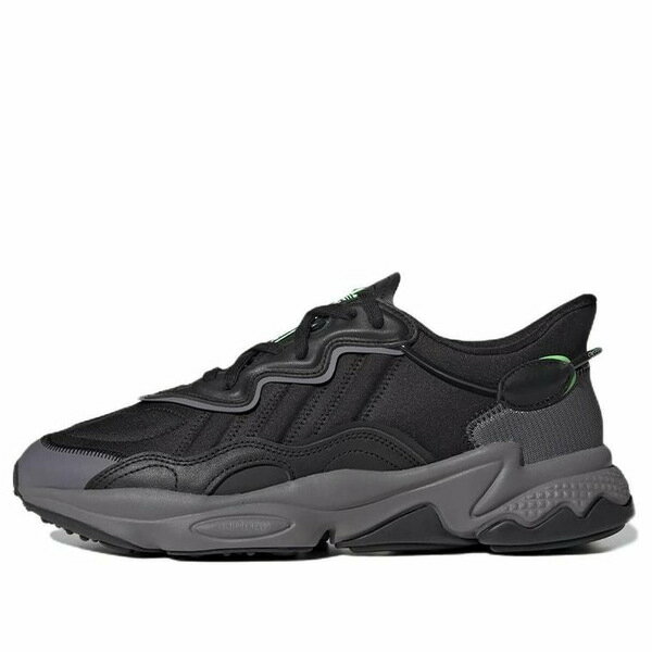 adidas アディダス メンズ スニーカー 【adidas Ozweego 'Black Charcoal Screaming Green' HR1168】 サイズ US_7(25.0cm)
