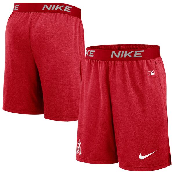 ナイキ メンズ ハーフ＆ショーツ ボトムス Los Angeles Angels Nike Authentic Collection Practice Performance Shorts Red