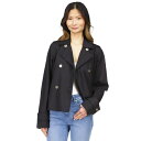 マイケルコース レディース ジャケット＆ブルゾン アウター Women's Cotton Twill Cropped Peacoat, Regular & Petite Black