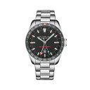 X^[O Y rv ANZT[ Men's Aquadiver Silver-tone Stainless Steel , Black Dial , 49mm Round Watch Silver-tone