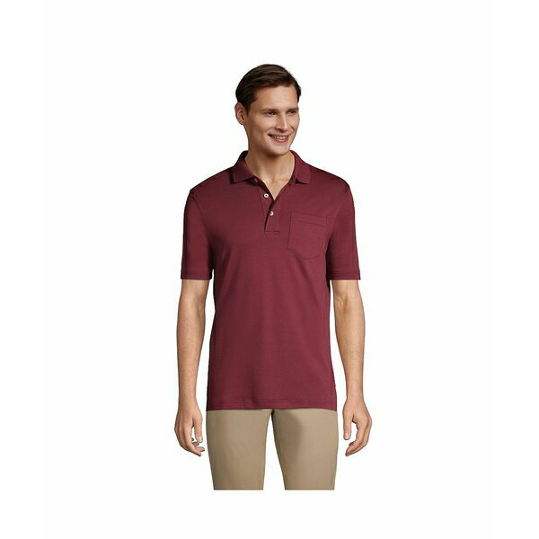 YGh Y |Vc gbvX Men's Short Sleeve Super Soft Supima Polo Shirt with Pocket Rich burgundy