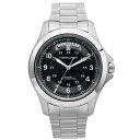 n~g Y rv ANZT[ Men's Swiss Automatic Khaki King Stainless Steel Bracelet Watch 40mm H64455133 Silver