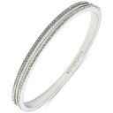 ジバンシー レディース ブレスレット・バングル・アンクレット アクセサリー Pavé Crystal Double-Row Bangle Bracelet White