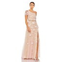 }bN_K fB[X s[X gbvX Women's Floral Embellished One Shoulder A Line Gown Blush Gold