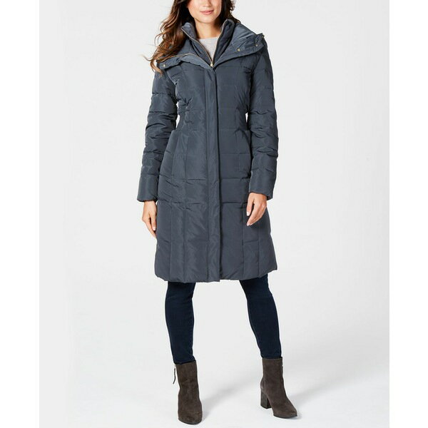 コールハーン レディース ジャケット＆ブルゾン アウター Women's Box-Quilt Down Puffer Coat Graphite