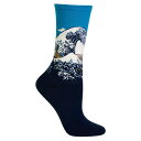 zbg\bNX fB[X C A_[EFA Women's Hokusai's Great Wave Fashion Crew Socks Marine