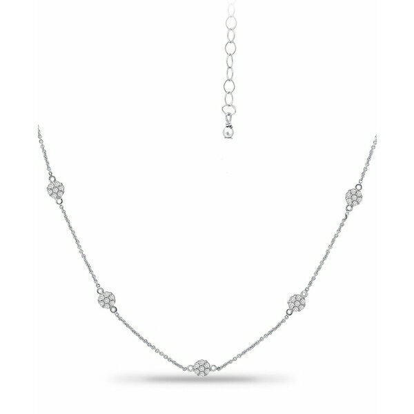 Wj xj[j fB[X lbNXE`[J[Ey_ggbv ANZT[ Cubic Zirconia Mini-Cluster Statement Necklace, 16