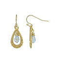 2028 fB[X sAXCO ANZT[ Glass Clear Teardrop Earring Light Blue