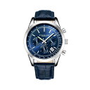 X^[O Y rv ANZT[ Men's Monaco Blue Leather , Blue Dial , 44mm Round Watch Blue