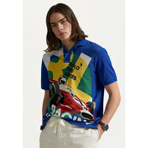 ラルフローレン メンズ Tシャツ トップス Classic Fit Mesh Graphic Polo Shirt - Polo shirt - blue/multi-coloured ラルフローレン メンズ Tシャツ トップス Classic Fit Mesh Graphic Polo Shirt - Polo shirt - blue/multi-coloured
