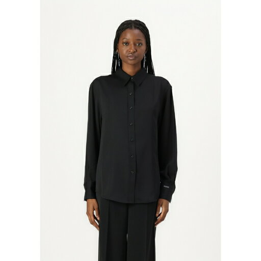カルバンクライン レディース シャツ トップス SHIRT - Button-down blouse - black カルバンクライン レディース シャツ トップス SHIRT - Button-down blouse - black