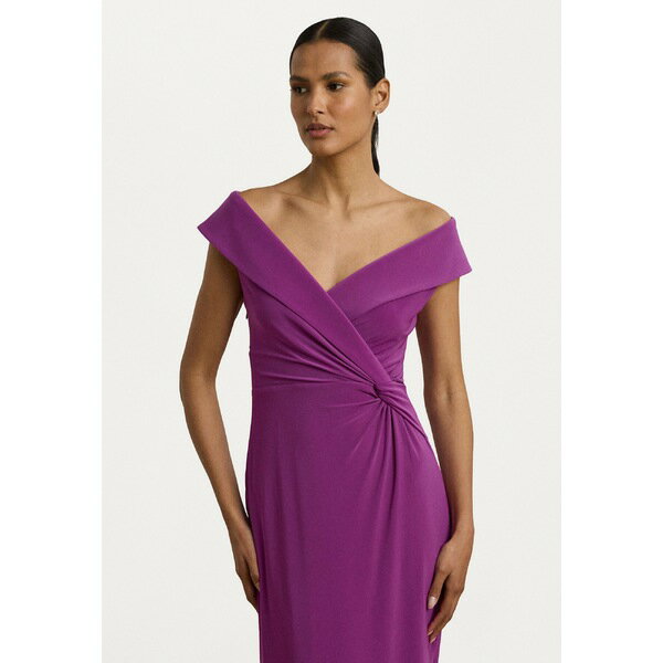 ラルフローレン レディース ワンピース トップス JERSEY OFF THE SHOULDER GOWN - Occasion wear - purple dawn