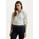 ラルフローレン レディース シャツ トップス EASY CARE STRETCH COTTON SHIRT - Button-down blouse - white(4)