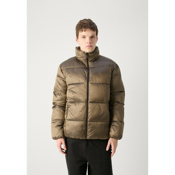 カルバンクライン メンズ サンダル シューズ TWO TONE PUFFER JACKET - Winter jacket - brindle/black