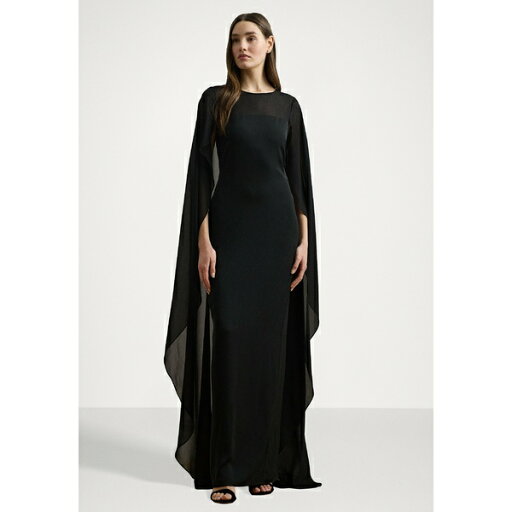 ラルフローレン レディース ワンピース トップス CAPE GEORGETTE GOWN - Occasion wear - black ラルフローレン レディース ワンピース トップス CAPE GEORGETTE GOWN - Occasion wear - black