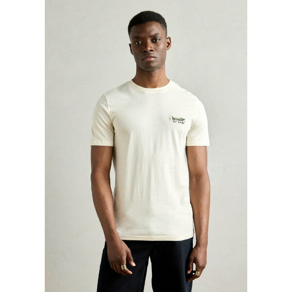 リンドーバーグ メンズ サンダル シューズ EMBROIDERY TEE - Print T-shirt - faded stone