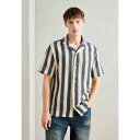 リンドーバーグ メンズ サンダル シューズ BOLD STRIPED RESORT SHIRT - Shirt - navy