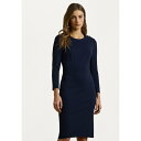 ラルフローレン レディース ワンピース トップス PONTE THREE QUARTER SLEEVE DRESS - Jersey dress - lighthouse navy