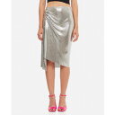 パコ・ラバンヌ レディース スカート ボトムス Draped Aluminum Midi Skirt Silver