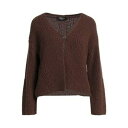 【送料無料】 ファビアナ フィリッピ レディース カーディガン アウター Cardigans Brown