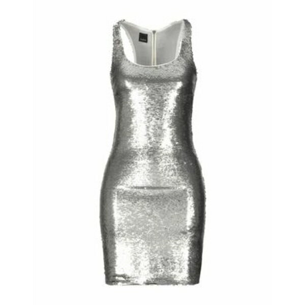 【送料無料】 ピンコ レディース ワンピース トップス Mini dresses Silver