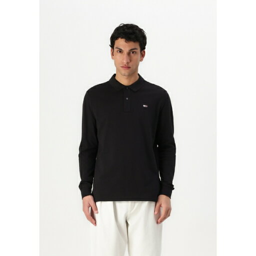 トミーヒルフィガー メンズ Tシャツ トップス SLIM PLACKET - Polo shirt - black トミーヒルフィガー メンズ Tシャツ トップス SLIM PLACKET - Polo shirt - black