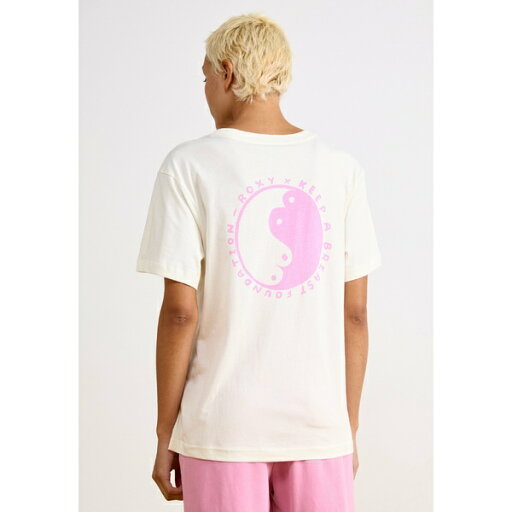 ロキシー レディース Tシャツ トップス KEEP A BREAST DAY - Print T-shirt - egret ロキシー レディース Tシャツ トップス KEEP A BREAST DAY - Print T-shirt - egret