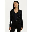 ラルフローレン レディース ニット&セーター アウター COTTON BLEND CARDIGAN - Cardigan - black