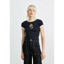 サンタクルーズ レディース Tシャツ トップス LUCKY RINGER - Print T-shirt - black/white