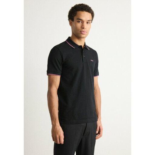 ボス メンズ Tシャツ トップス PARLAY - Polo shirt - black ボス メンズ Tシャツ トップス PARLAY - Polo shirt - black