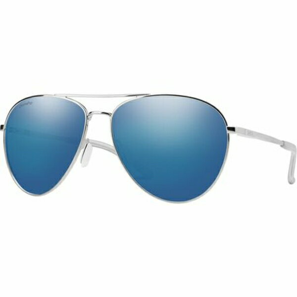 スミス メンズ サングラス・アイウェア アクセサリー Layback Polarized Sunglasses Silver/ChromaPop Polarized Blue Mirror