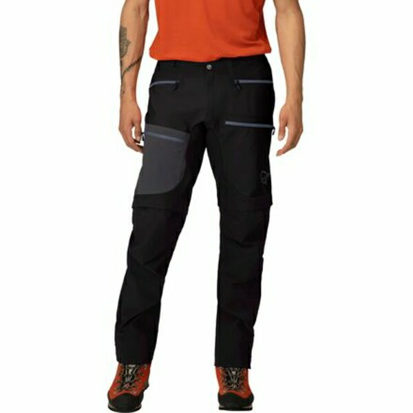 ノローナ メンズ カジュアルパンツ ボトムス Trollveggen Flex1 Zip-Off Pant - Men's Caviar