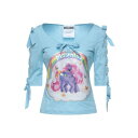 【送料無料】 モスキーノ レディース Tシャツ トップス T-shirts Azure(4)