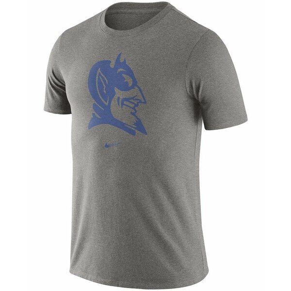 ナイキ メンズ Tシャツ トップス Men's Heather Gray Duke Blue Devils Old-School Logo Tri-Blend T-shirt Heather Gray