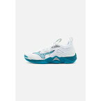 ミズノ メンズ バスケットボール スポーツ WAVE MOMENTUM 3 - Volleyball shoes - white/moroccan blue/silver