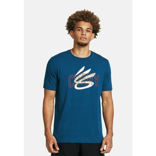 アンダーアーマー メンズ バスケットボール スポーツ SHORT-SLEEVE GRAPH CURRY CHAMP MINDSET - Print T-shirt - varsity blue