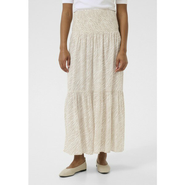カフェ レディース スカート ボトムス Maxi skirt - chalk w feather grey animal